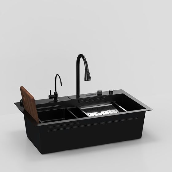 Elegant Kitchen Sink 3D Model for Contemporary Spaces