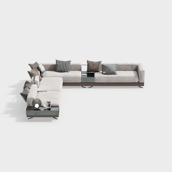 Stylish Low-Polygon 3D Sofa Model