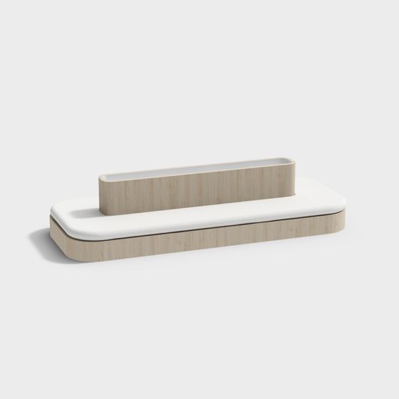 Wood Texture Bench 3D model