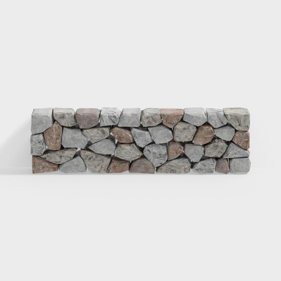 Natural Stone Wall 3D model