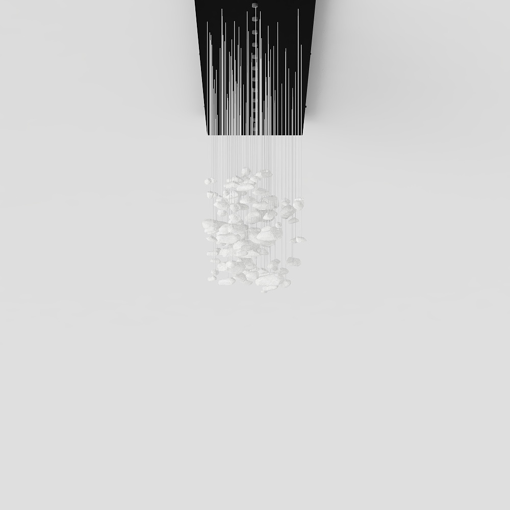 Suspended Raindrop 3D model - Elegant Minimalist Design