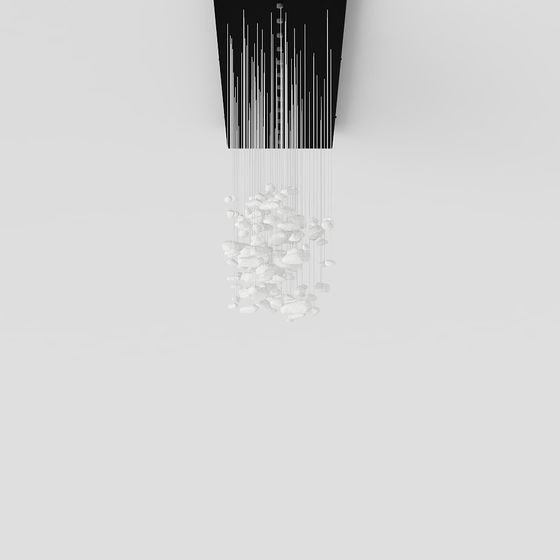 Suspended Raindrop 3D model - Elegant Minimalist Design