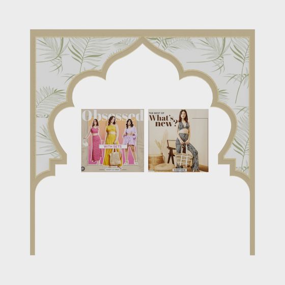 Elegant Tropical Decorative Screen 3D model