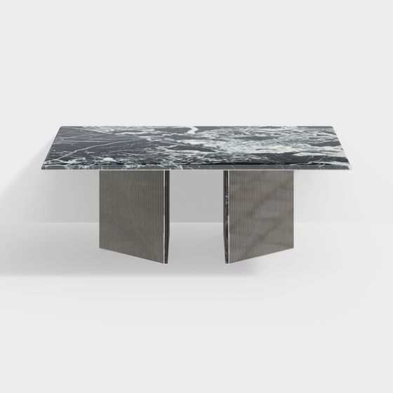 Elegant Marble Dining Table 3D model