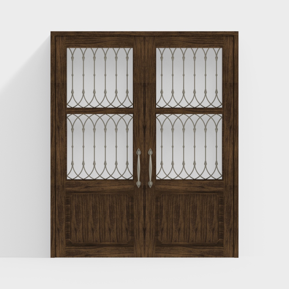 Wood Double Door - Spanish Style