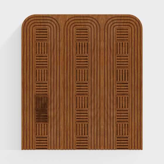 Vintage Louvered Door Panel 3D model for Creative Projects