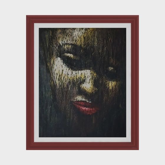 Dark Portrait Low Poly 3D model