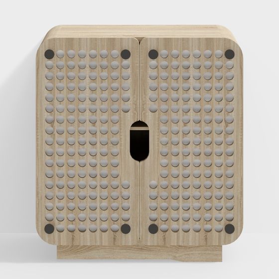 Wood Grain Checkerboard Cabinet 3D model