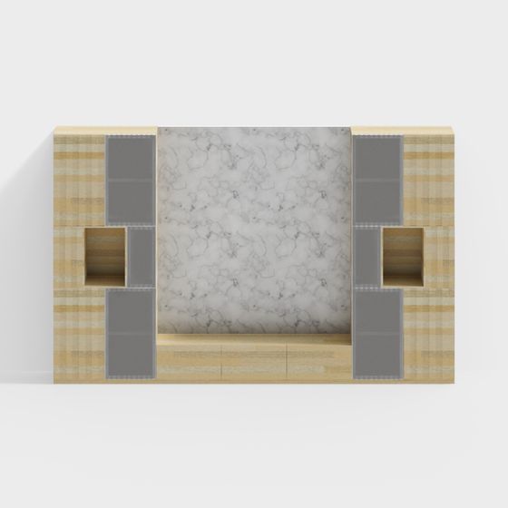 Stylish Marble Wall Panel 3D model