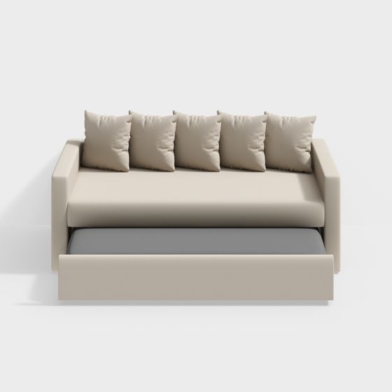 Stylish Sofa Bed 3D model for Modern Interiors