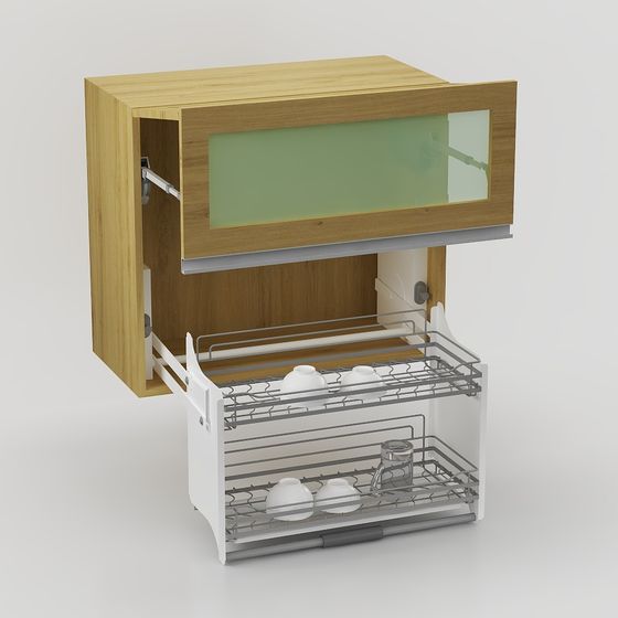 Stylish Kitchen Storage Cabinet 3D Model