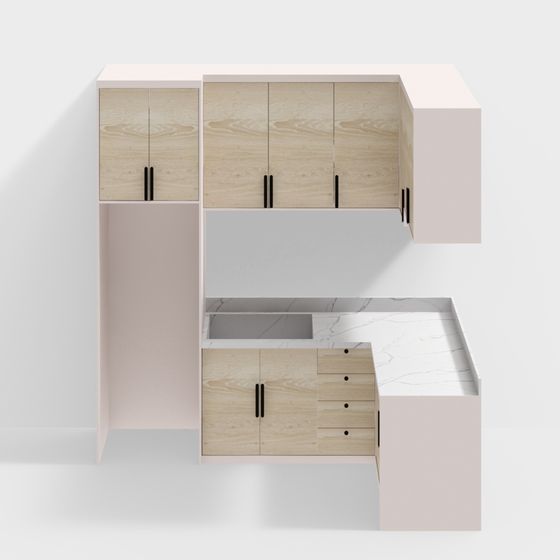 Urban Small Kitchen 3D model