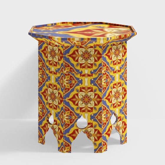 Moroccan Style Side Table 3D model