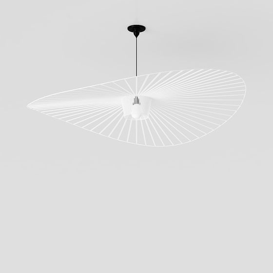 Stylish Japanese-Inspired Chandelier 3D model