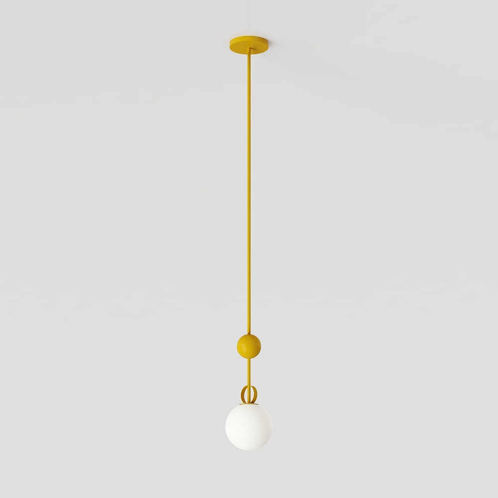Cradle Brass Midcentury Pendant Light