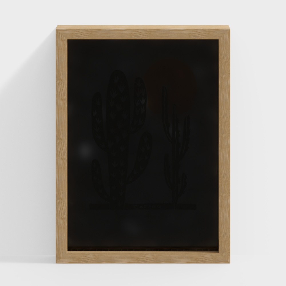 Quadro Xilogravura Mandacaru II Bacaro Borges - Imaterial