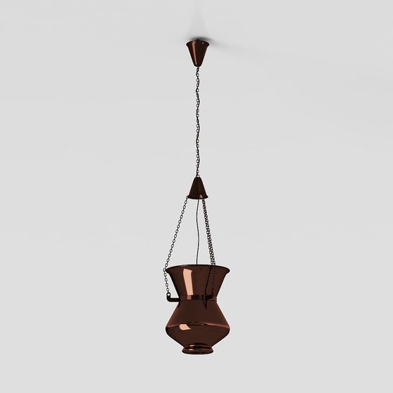 Elegant Low-Poly Pendant Lamp 3D model
