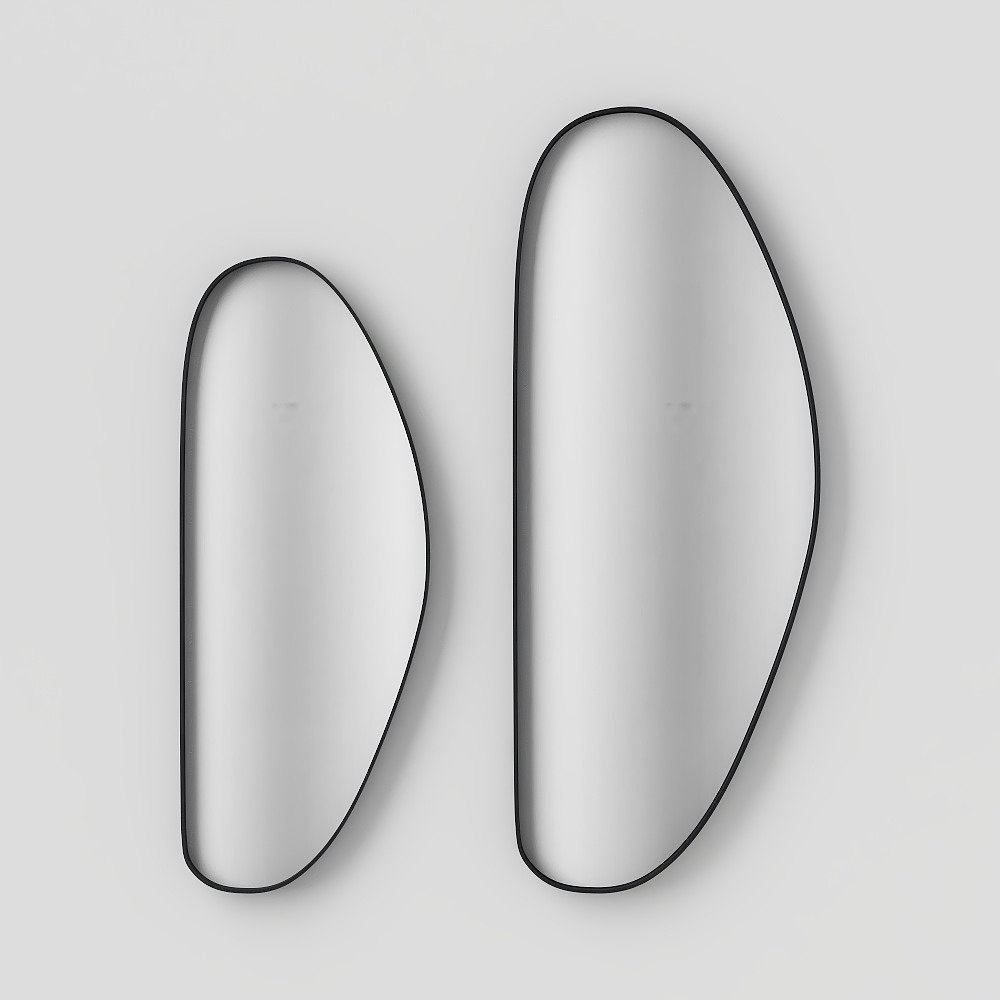 Elegant Oval Mirror 3D model