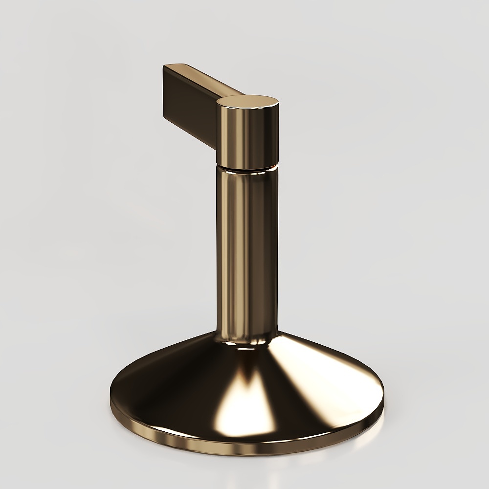 Elegant Golden Column Table Lamp 3D model