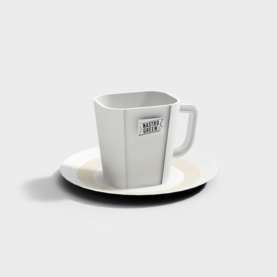 Nastro Green Coffee Cup Set 3D Model