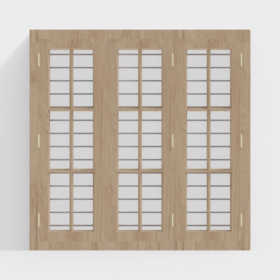 Elegant Shoji Door 3D model for Modern Designs