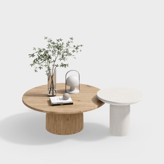 Round Table Set 3D model for Modern Interiors