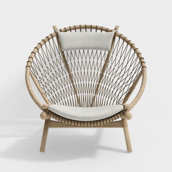 Elegant Low-Poly Chair 3D model Inspired by Nordic Design