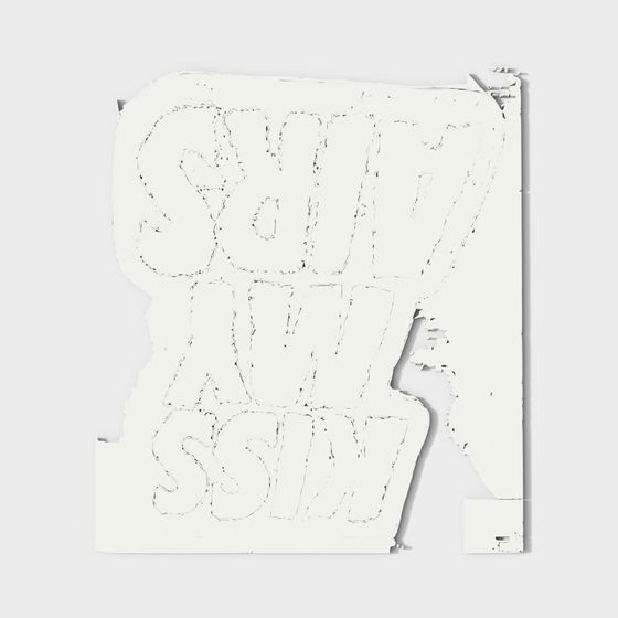 Torn Paper Sign 3D model