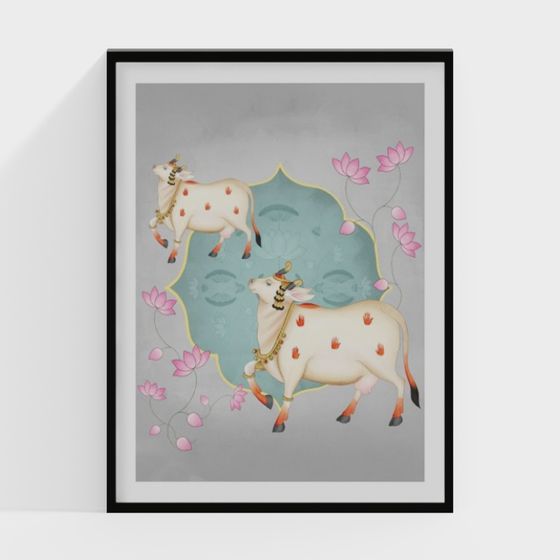 Sacred Cow 3D Model with Unique Artistic Flair