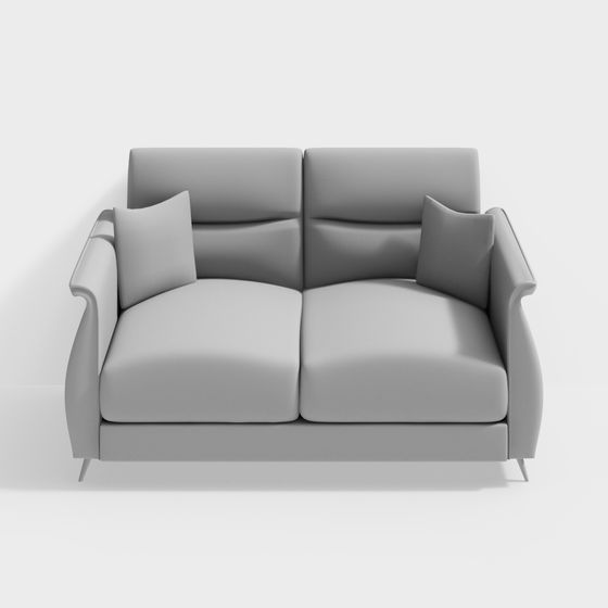 Elegant Low-Poly 3D Sofa Model for Modern Interiors
