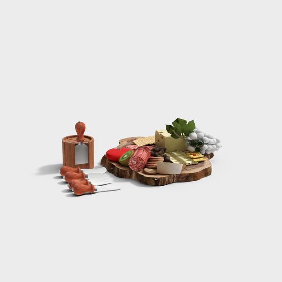 Cheese Board Delight 3D model