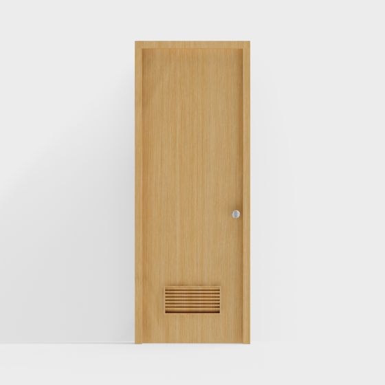 Stylish Wooden Door 3D model for Modern Interiors
