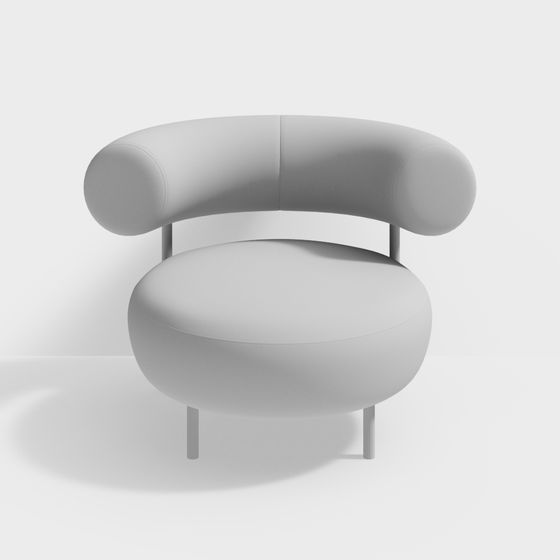 Sleek Streamlined Sofa 3D model