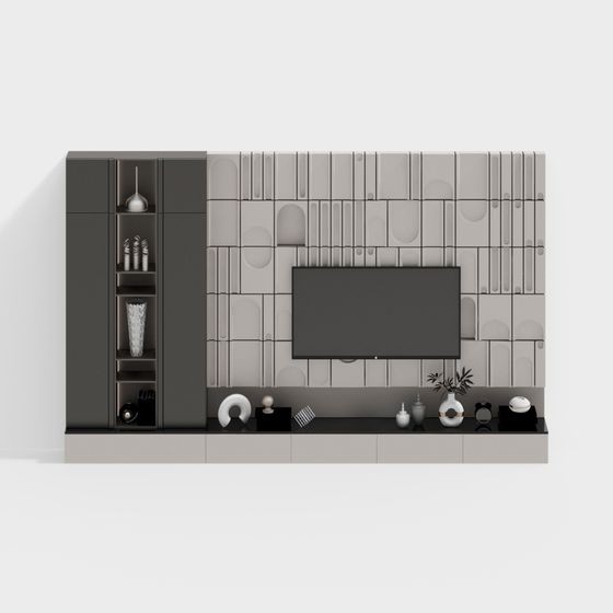 Urban Living Room TV Cabinet 3D model