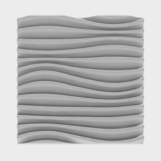 Wave Texture Wall Art 3D Model