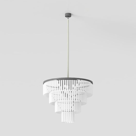 Elegant Low-Poly Chandelier 3D Model for Modern Interiors