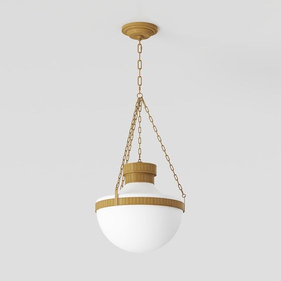 Elegant Retro-Modern Chandelier 3D model