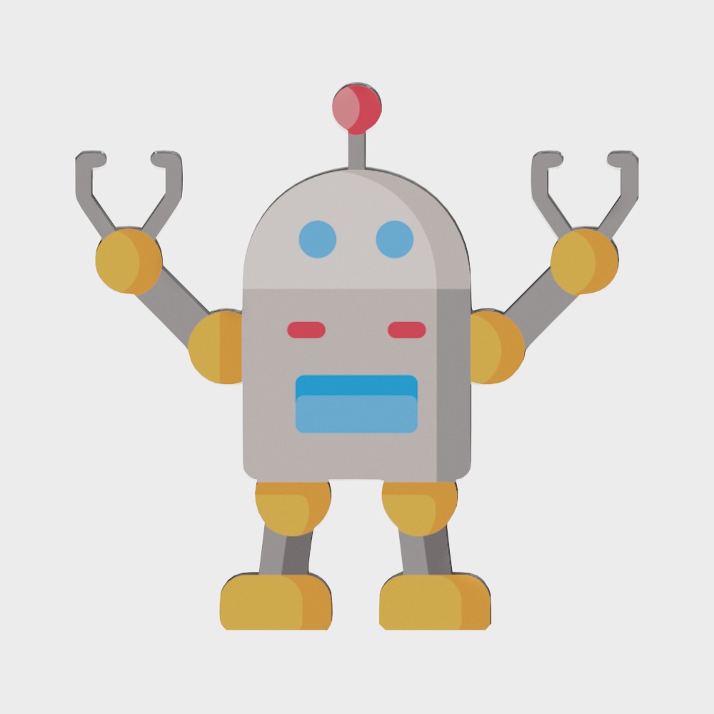 Cute Robot 3D model for Creative Projects