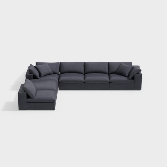 Modern Low-Polygon Sofa 3D model