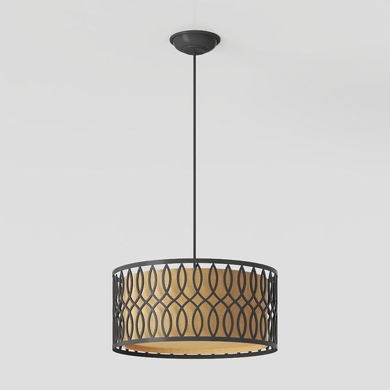 Elegant Low-Polygon Chandelier 3D model