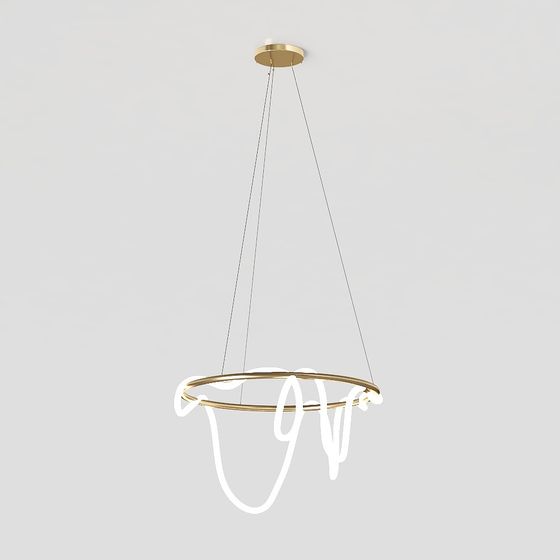 Luminous Pendant Light 3D Model for Modern Spaces