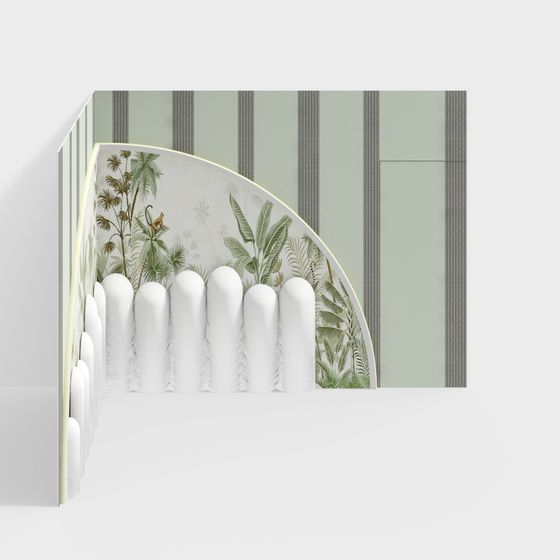 Jungle Retreat 3D Model for Tropical Interiors