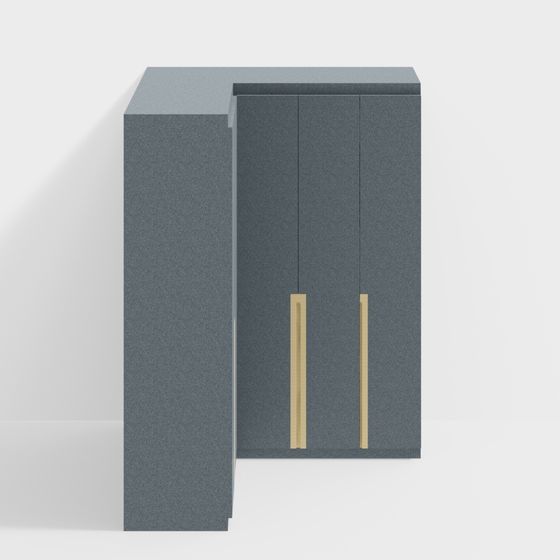 Stylish Minimalist Storage Cabinet 3D model for Creative Projects