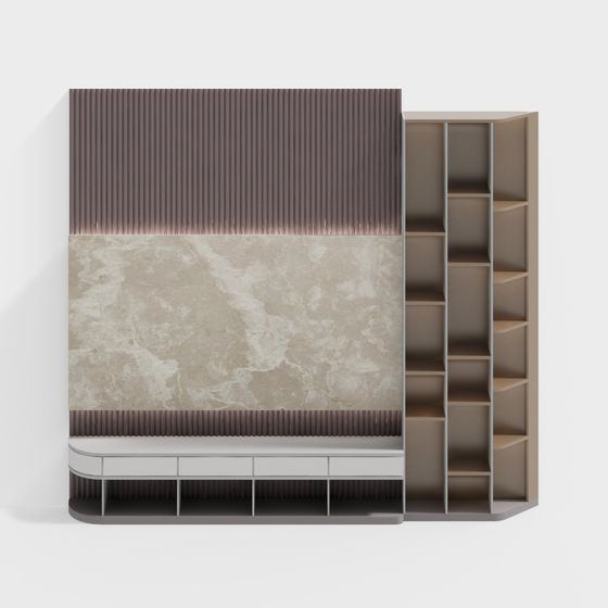 Urban Bookshelf 3D model for Creative Projects