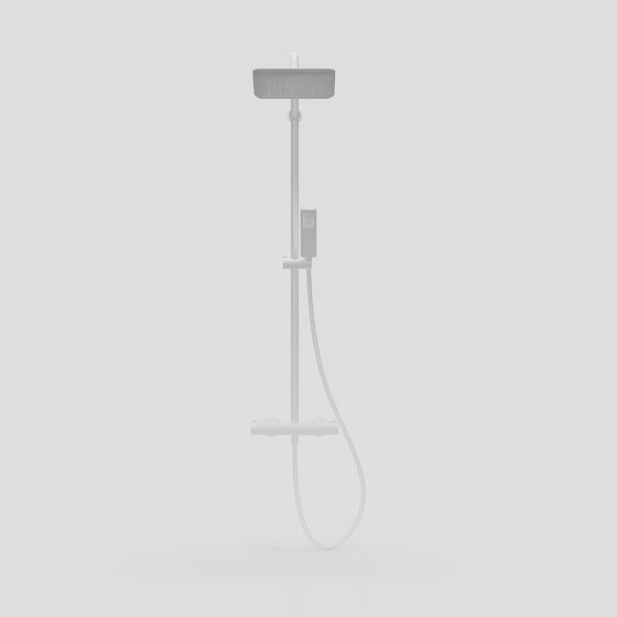 Minimalist Showerhead 3D model for Modern Interior Design