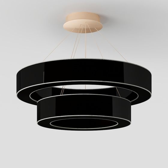 Modern Circular Pendant Light 3D model