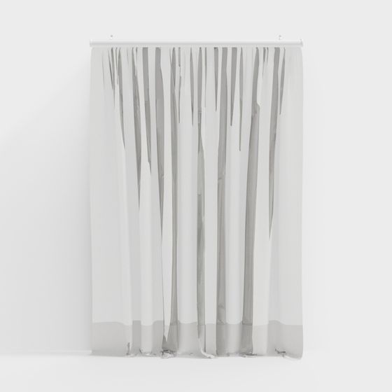 Elegant Flowing Curtain 3D model