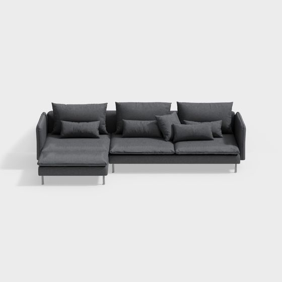 Modern Minimalist Low-Polygon Sofa 3D model