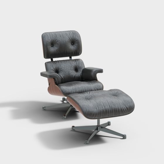 Eames Lounge Chair and Ottoman 3D model