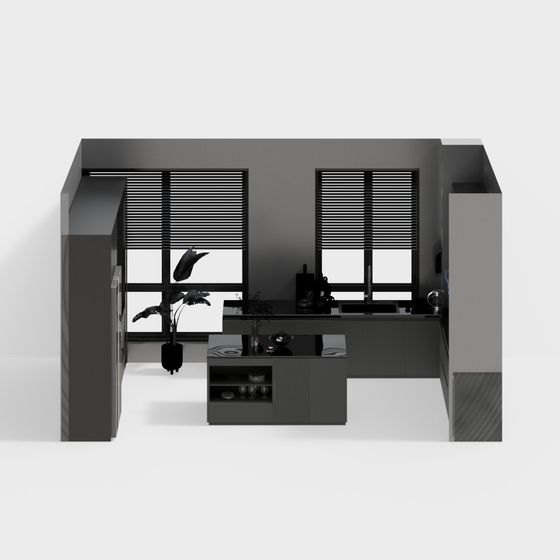 Stylish Modern Kitchen 3D model